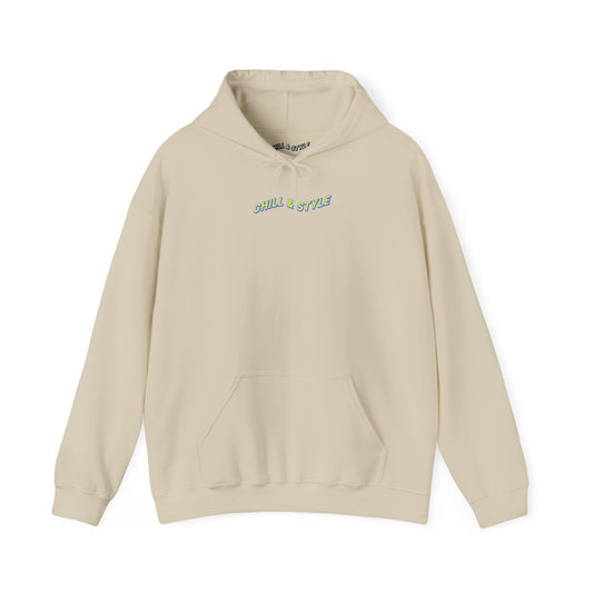 Hoodie — "Chill & Style" Minimal Black Graphic Hoodie