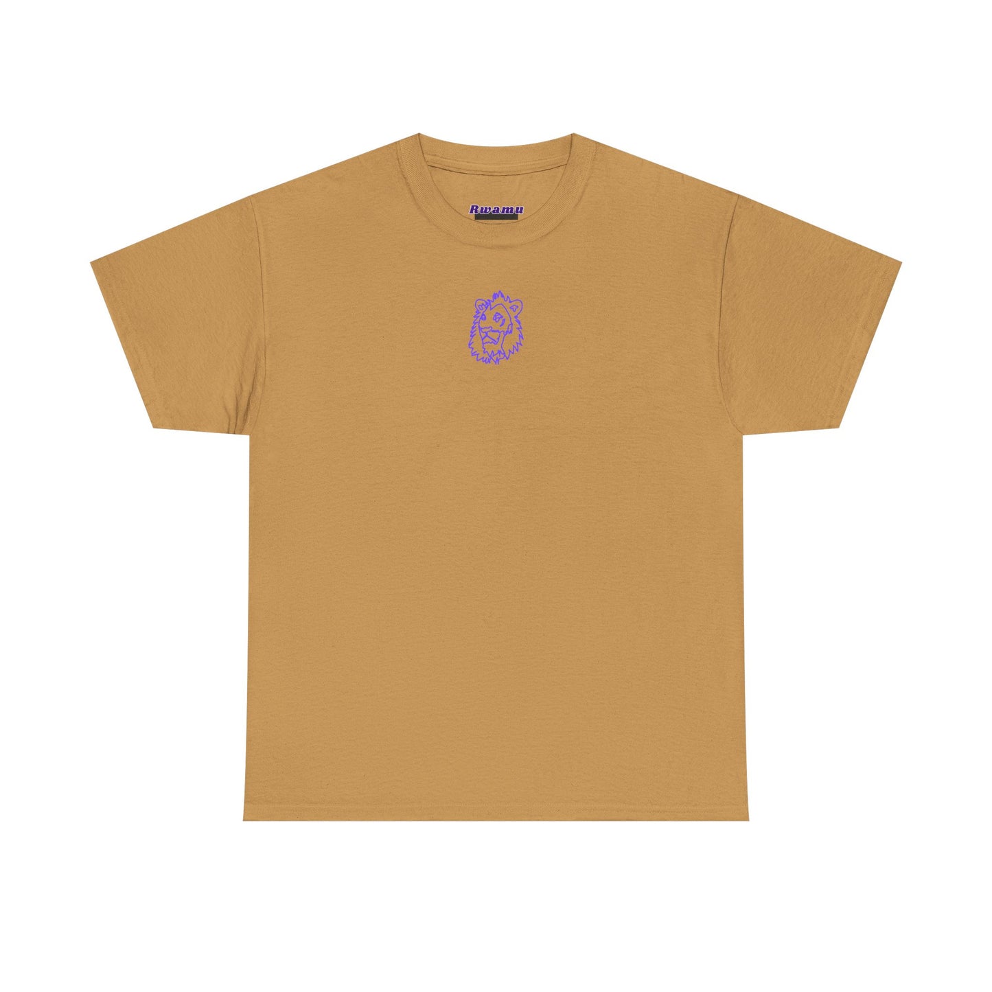 MAJESTIC LION UNISEX HEAVY TEE in old gold