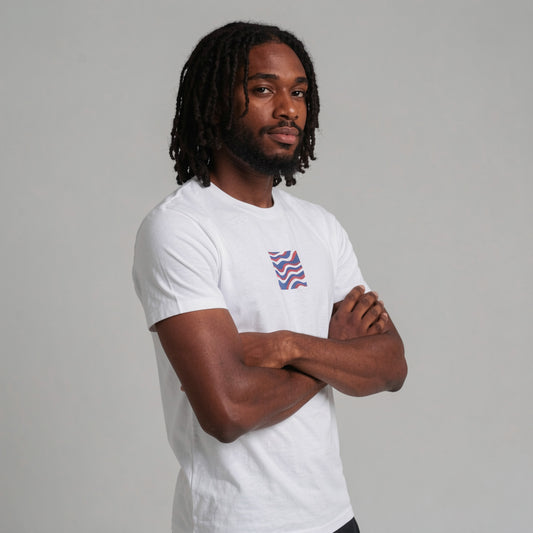 STRIPES AND STARS T-SHIRT in white