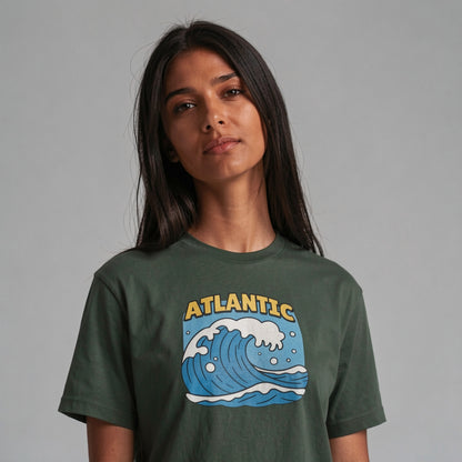 ATLANTIC WAVE T-SHIRT in green submarine