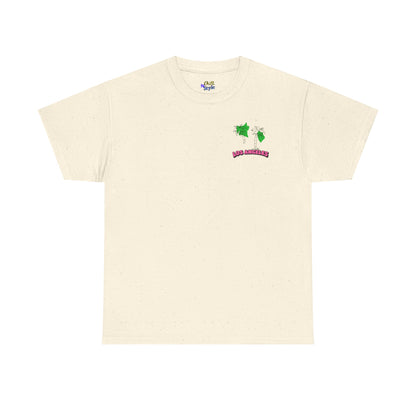White Tee — 'Star Catcher' Minimal Green Star Graphic T-Shirt