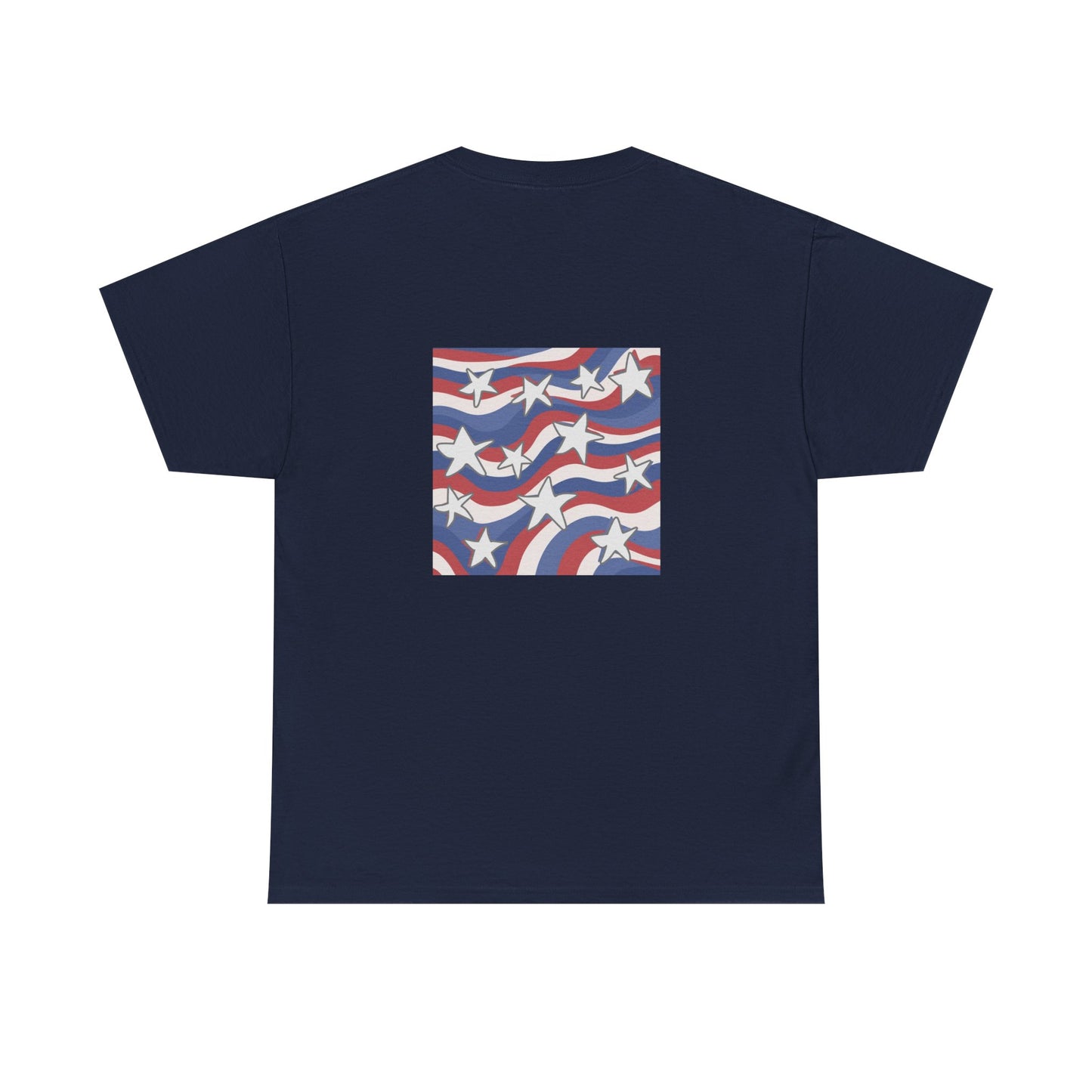 STARS AND STRIPES UNISEX TEE in navy
