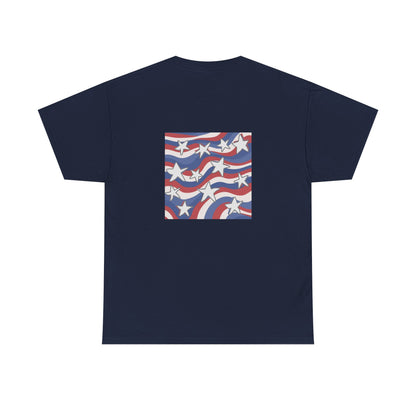 STARS AND STRIPES UNISEX TEE in navy