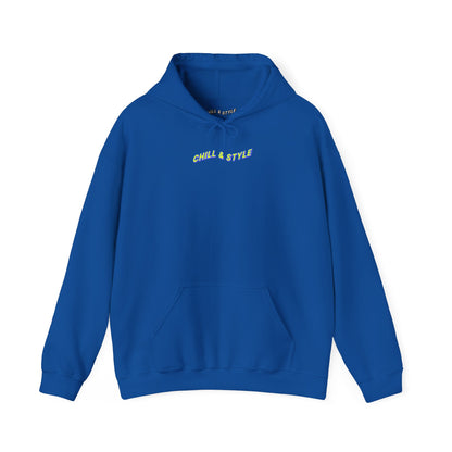 Hoodie — "Chill & Style" Minimal Black Graphic Hoodie