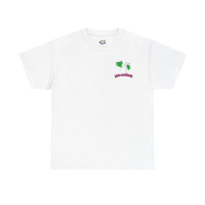 White Tee — 'Star Catcher' Minimal Green Star Graphic T-Shirt