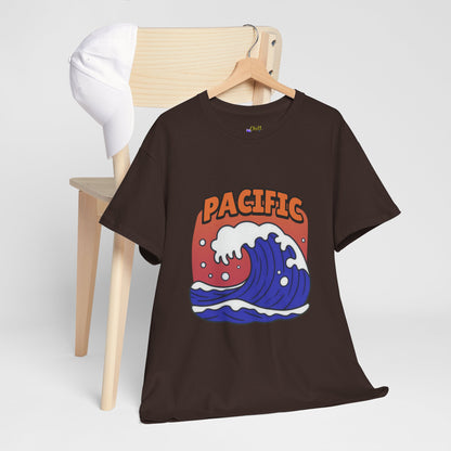 Pacific Wave Graphic Tee — Retro Surf Ocean T-Shirt