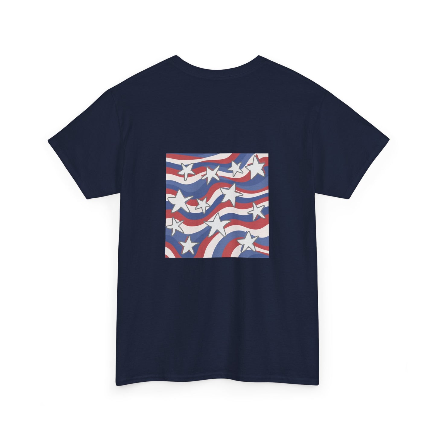 STARS AND STRIPES UNISEX TEE in navy