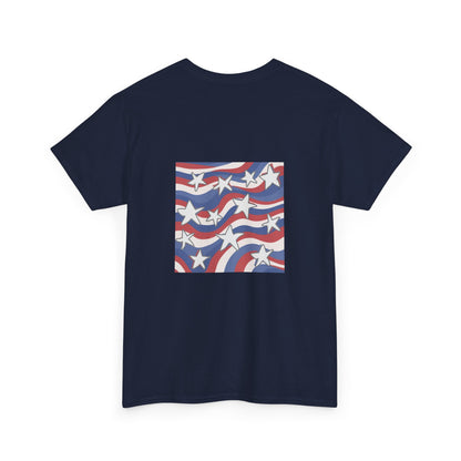 STARS AND STRIPES UNISEX TEE in navy