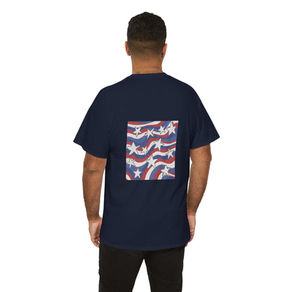 STARS AND STRIPES UNISEX TEE in navy