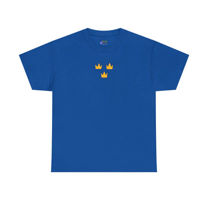 Crown Trio T-Shirt — Minimal Yellow Crowns Graphic Tee