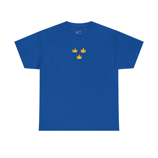 Crown Trio T-Shirt — Minimal Yellow Crowns Graphic Tee