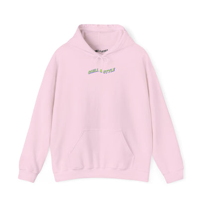 Hoodie — "Chill & Style" Minimal Black Graphic Hoodie