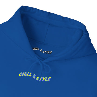 Hoodie — "Chill & Style" Minimal Black Graphic Hoodie