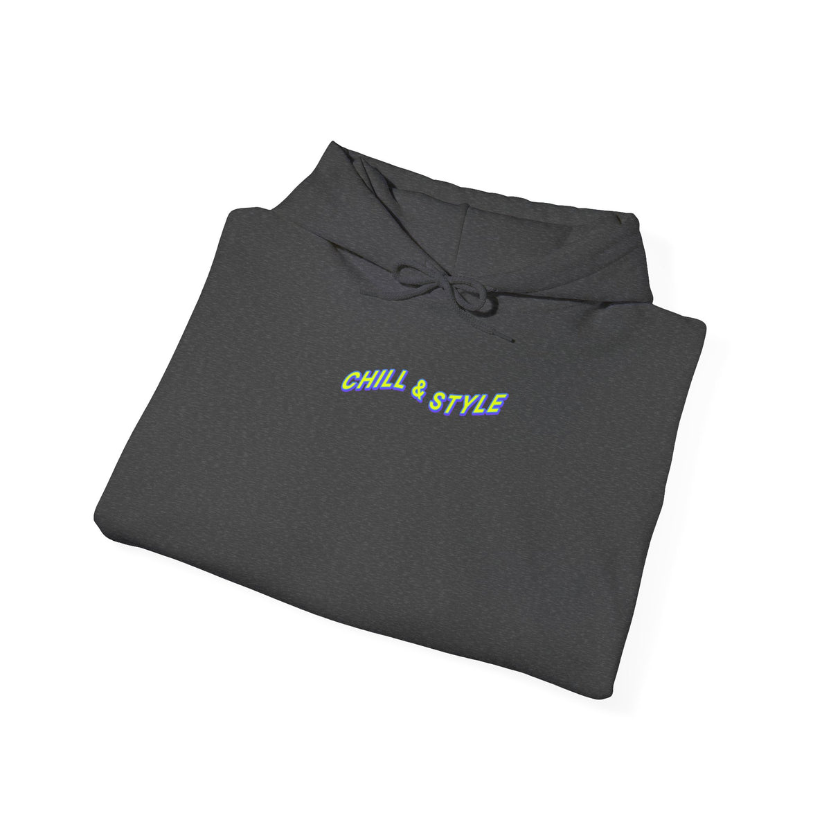 Hoodie — "Chill & Style" Minimal Black Graphic Hoodie