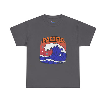 Pacific Wave Graphic Tee — Retro Surf Ocean T-Shirt
