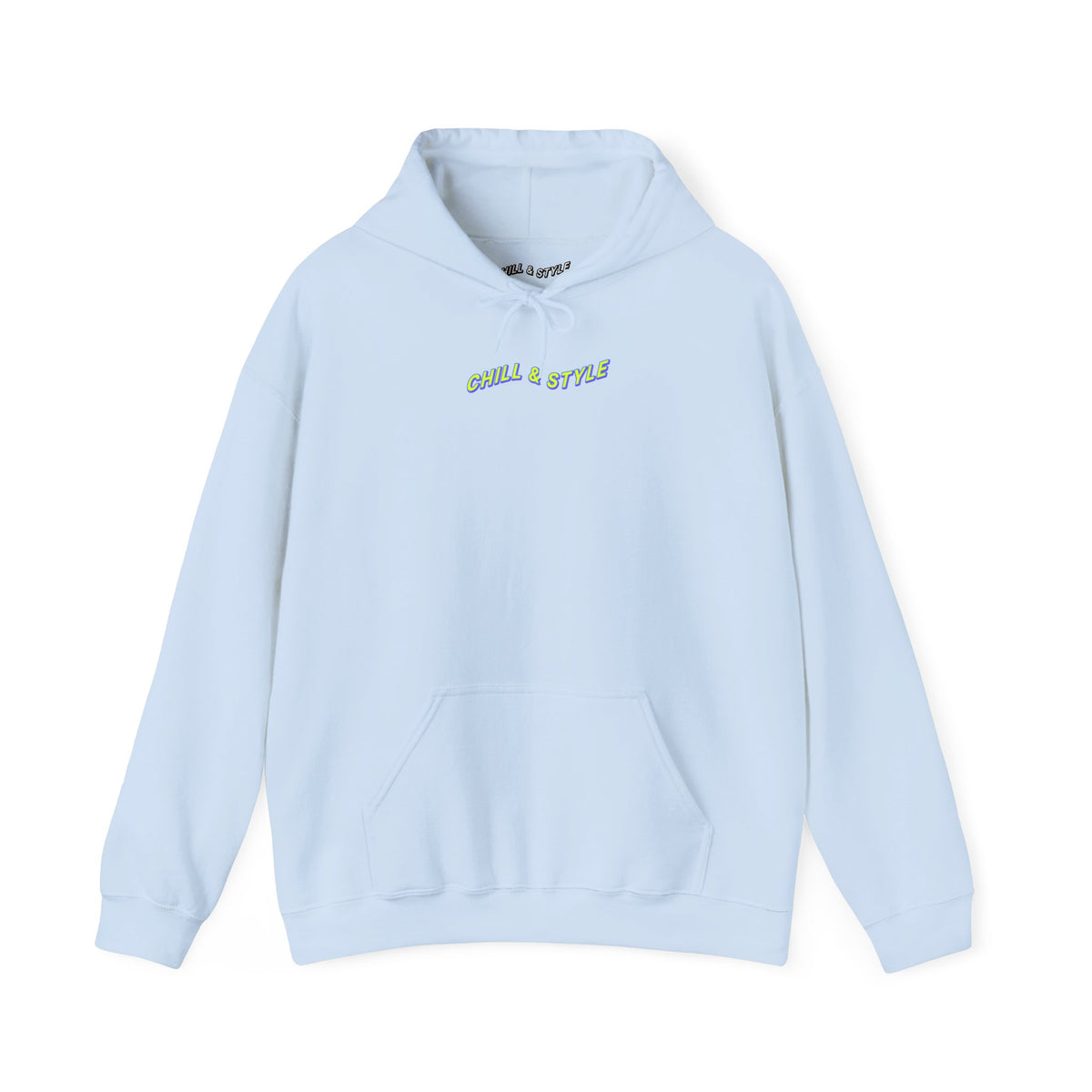 Hoodie — "Chill & Style" Minimal Black Graphic Hoodie