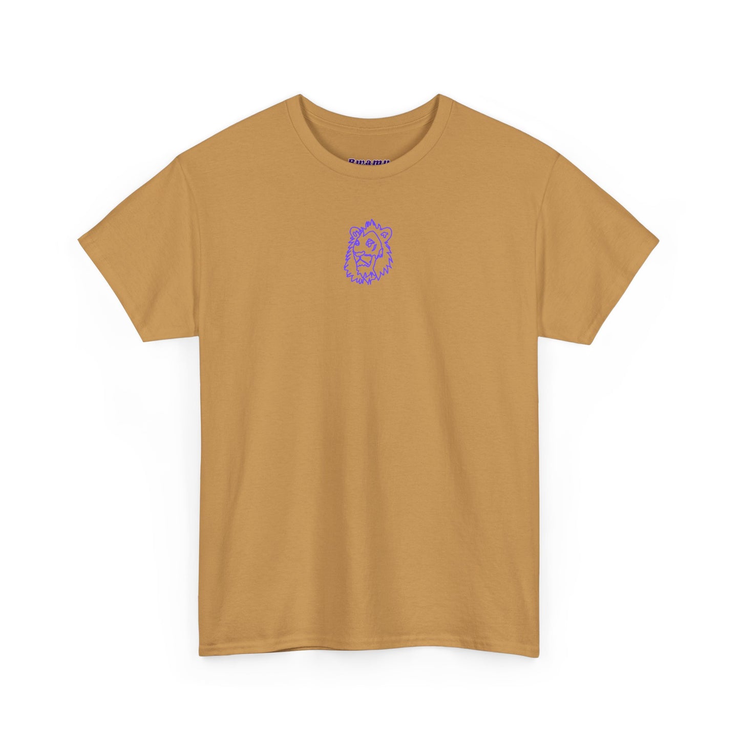 MAJESTIC LION UNISEX HEAVY TEE in old gold