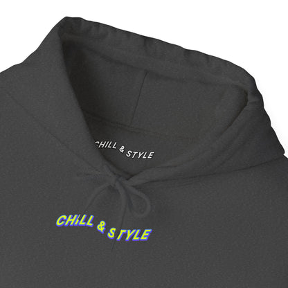 Hoodie — "Chill & Style" Minimal Black Graphic Hoodie