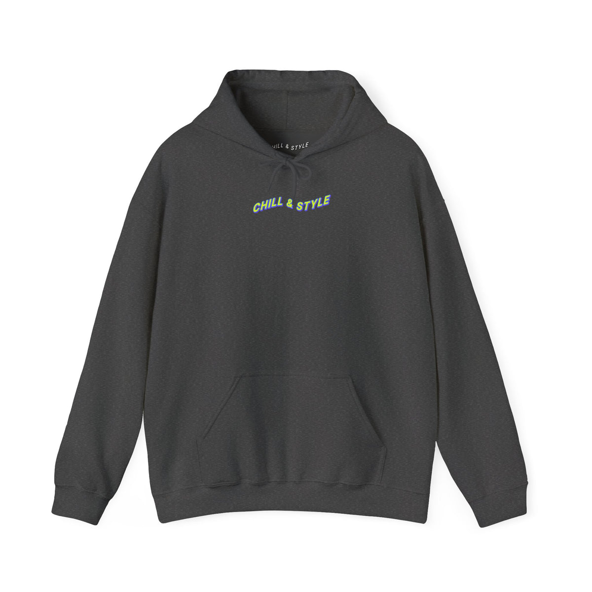 Hoodie — "Chill & Style" Minimal Black Graphic Hoodie