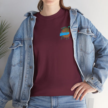 Maroon Retro Camper T‑Shirt — Vintage Travel Graphic Tee