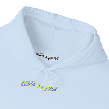 Hoodie — "Chill & Style" Minimal Black Graphic Hoodie