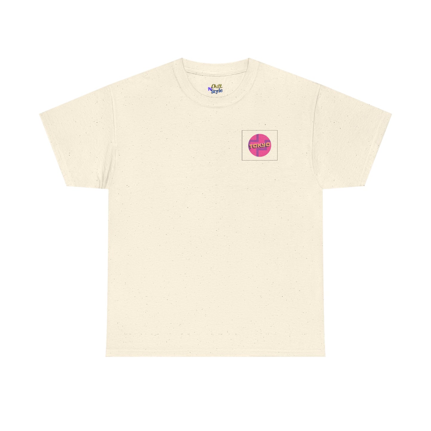 Retro Pink Gradient 'COMMS' Chest Logo T-Shirt