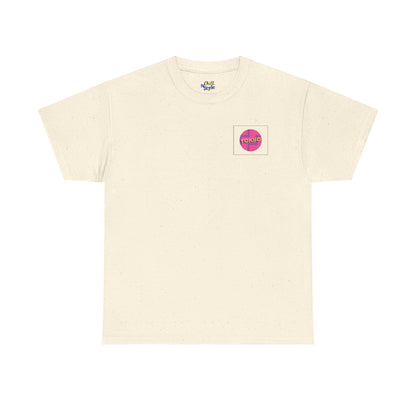 Retro Pink Gradient 'COMMS' Chest Logo T-Shirt
