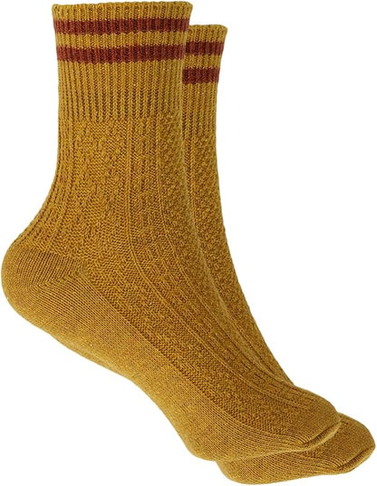 WOOL SOCKS TWO STRIPES in bronze