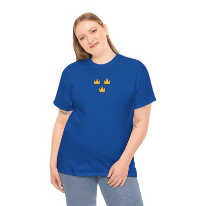 Crown Trio T-Shirt — Minimal Yellow Crowns Graphic Tee