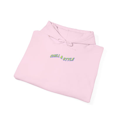 Hoodie — "Chill & Style" Minimal Black Graphic Hoodie