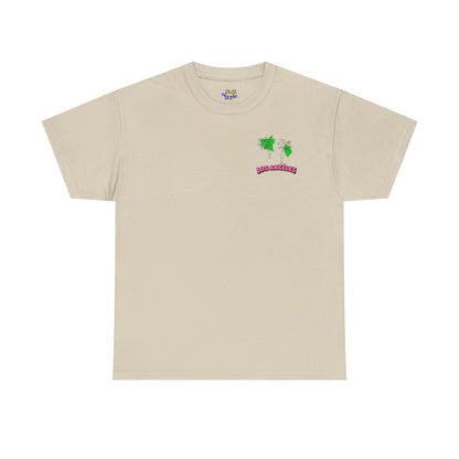 White Tee — 'Star Catcher' Minimal Green Star Graphic T-Shirt