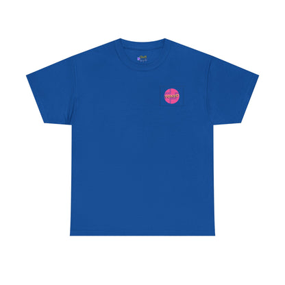 Retro Pink Gradient 'COMMS' Chest Logo T-Shirt