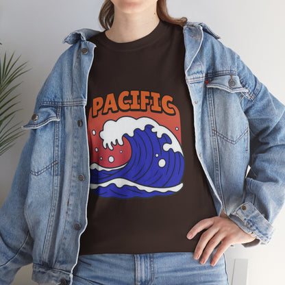Pacific Wave Graphic Tee — Retro Surf Ocean T-Shirt